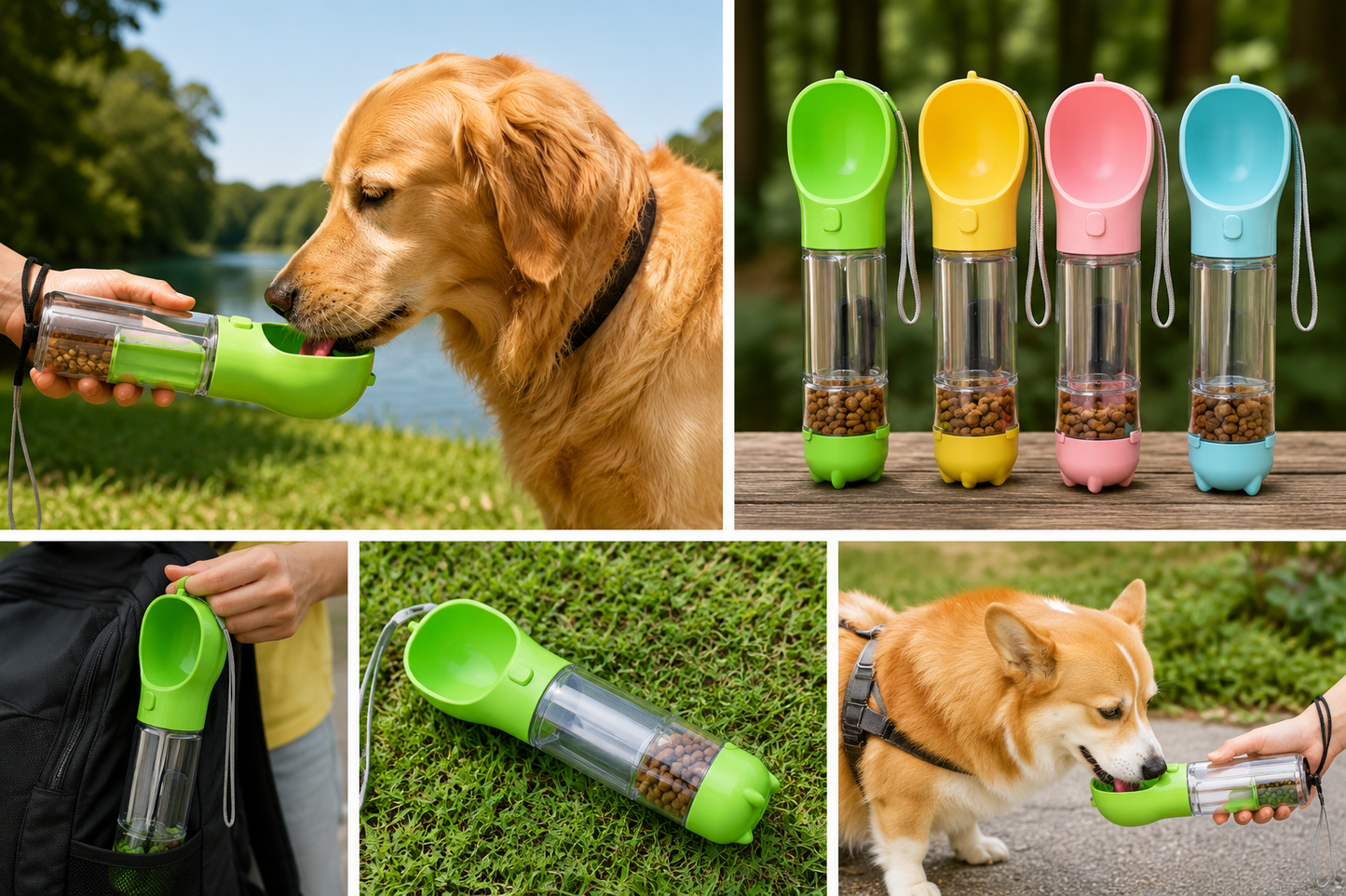 Nubbo — Borraccia da viaggio 3-in-1 per cani